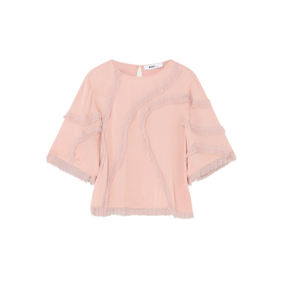 Day Birger Et Mikkelsen Women's Tatiana Fringe Top - Rose Smoke