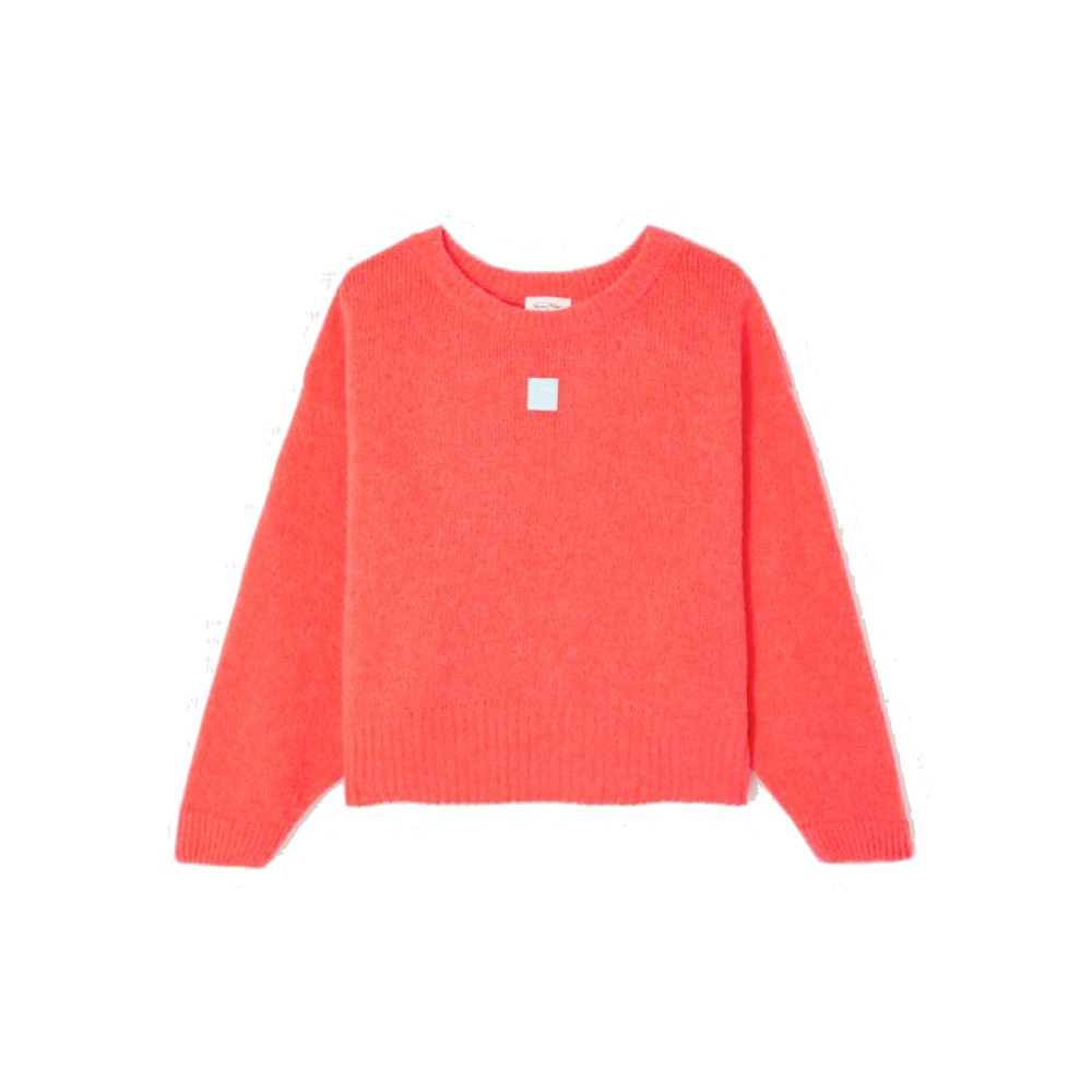 American Vintage Women's Light East Boat Neck Jumper - Sunrise Fluo