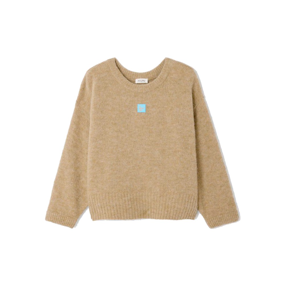 American Vintage Women's Light East Boat Neck Jumper - Sand