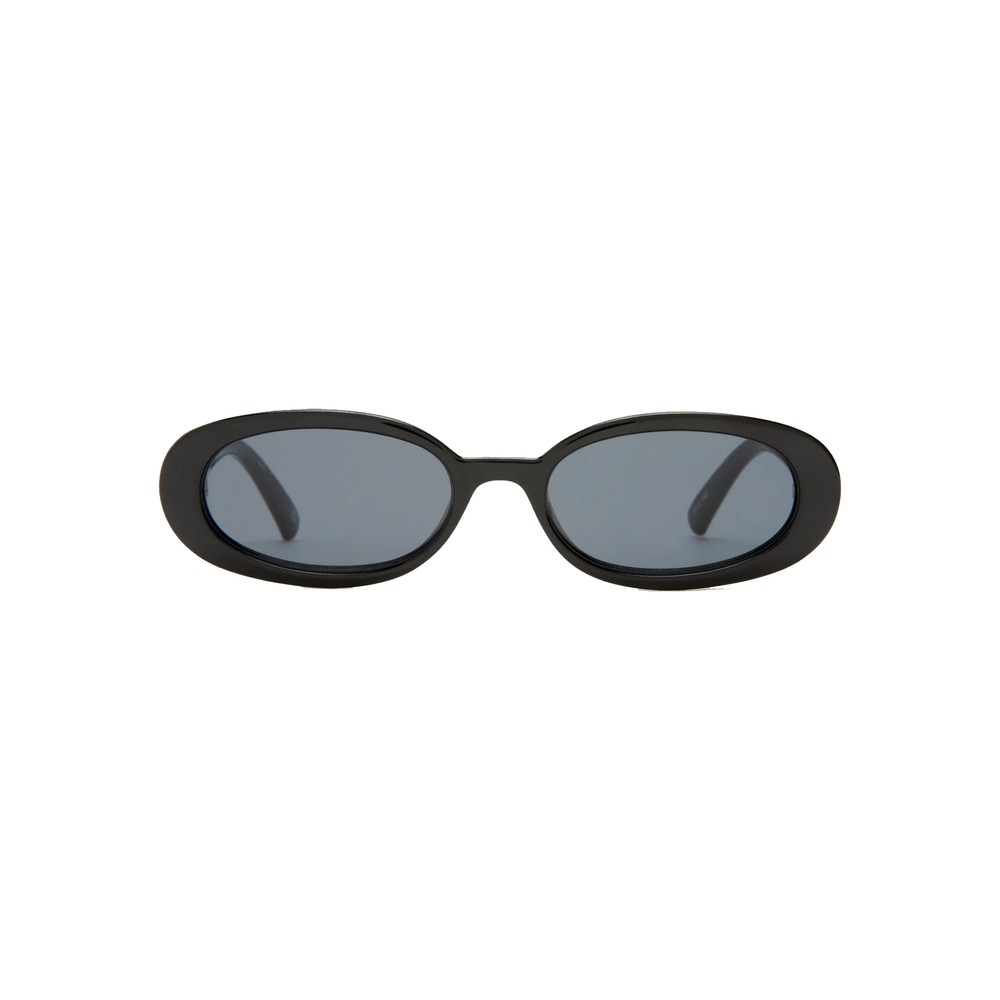 Le Specs Women's Black Outta Love Oval Sunglasses