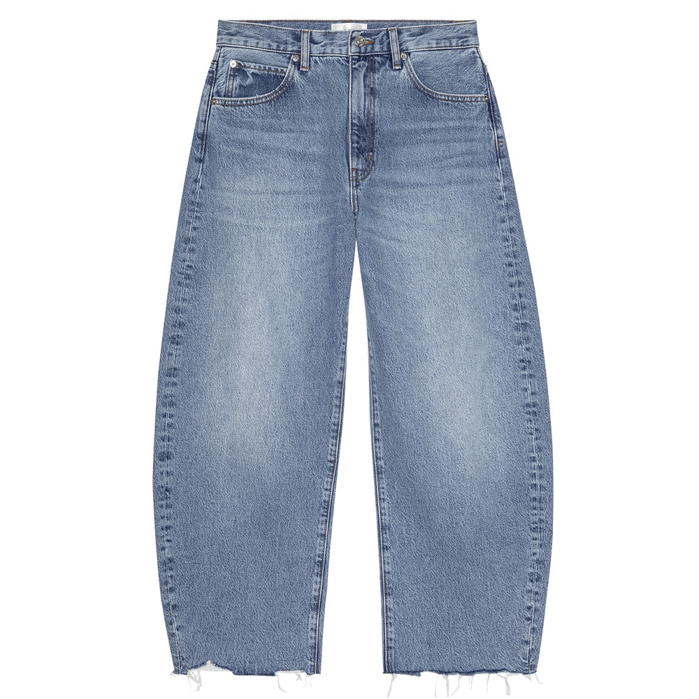 Frame Denim The Bubble High Rise Barrel Leg Crop Jean - Rapture