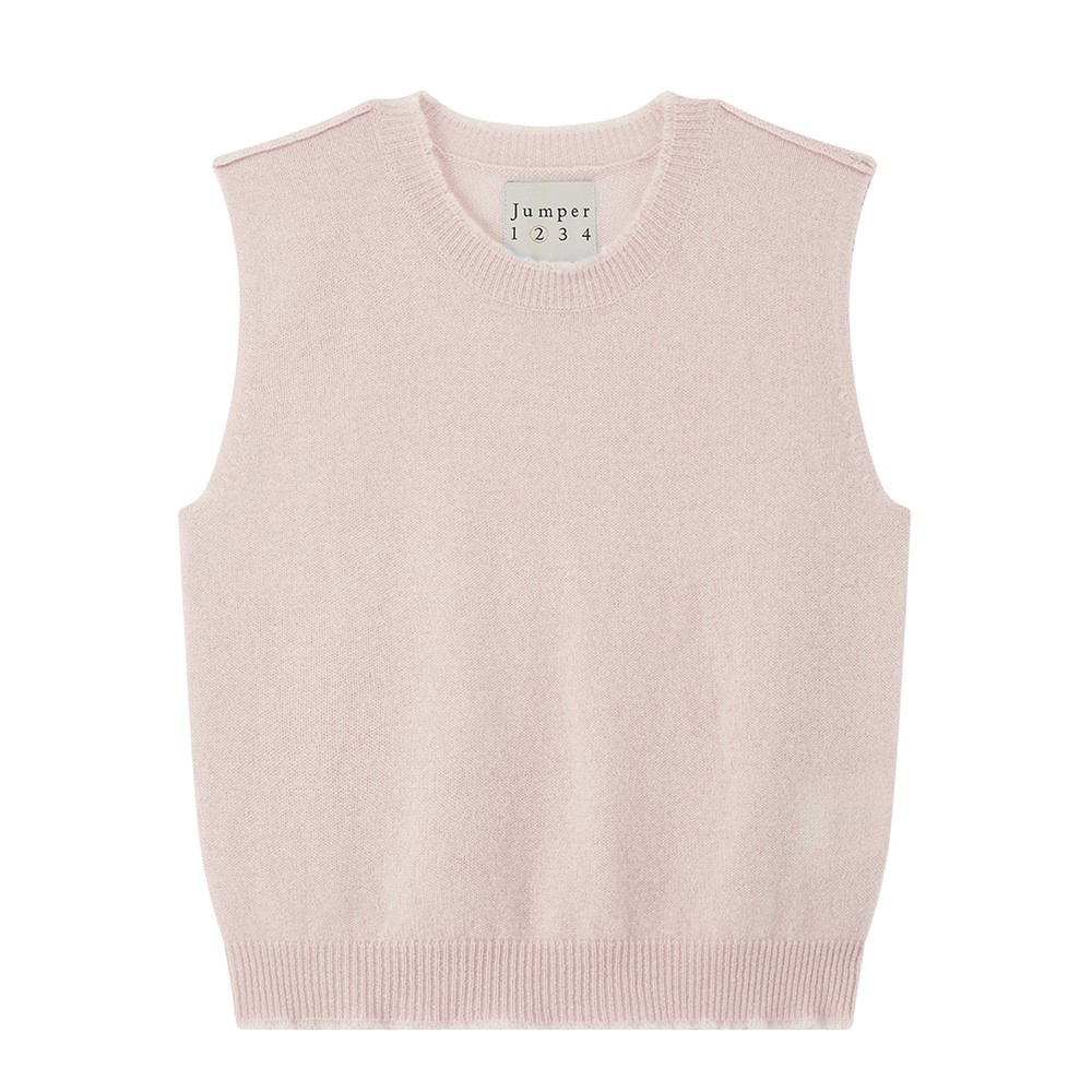 Jumper 1234 Women's Distressed Cashmere Tank - Marshmellow