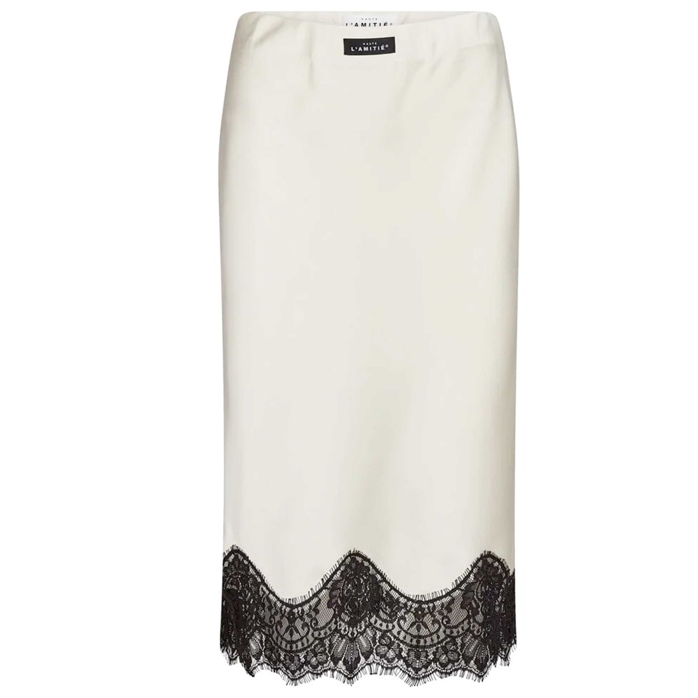 HAUTE LAMITIE Naomi Lingerie Pencil Skirt - Pearl