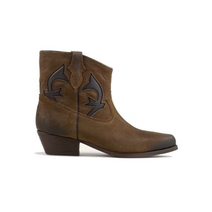 Curtis Cowboy Ankle Boots - Marron