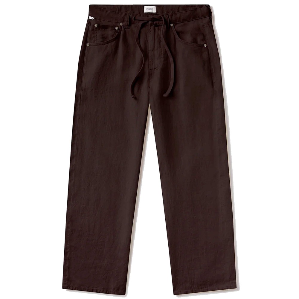CITIZENS OF HUMANITY Brynn Linen Trousers - Chocolate