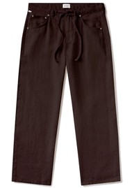 CITIZENS OF HUMANITY Brynn Linen Trousers - Chocolate