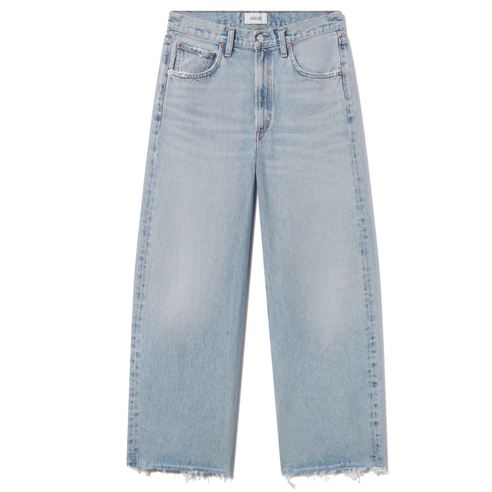 Agolde Women's Light/Indigo Low Curve Fray Jeans - Force