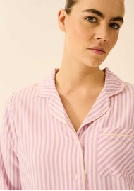 STRIPE & STARE Long Sleeve Pyjama Top - Lavender Haze