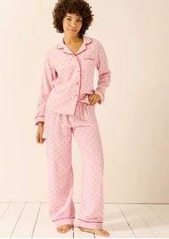 STRIPE & STARE Pyjama Bottoms - Pink Heart