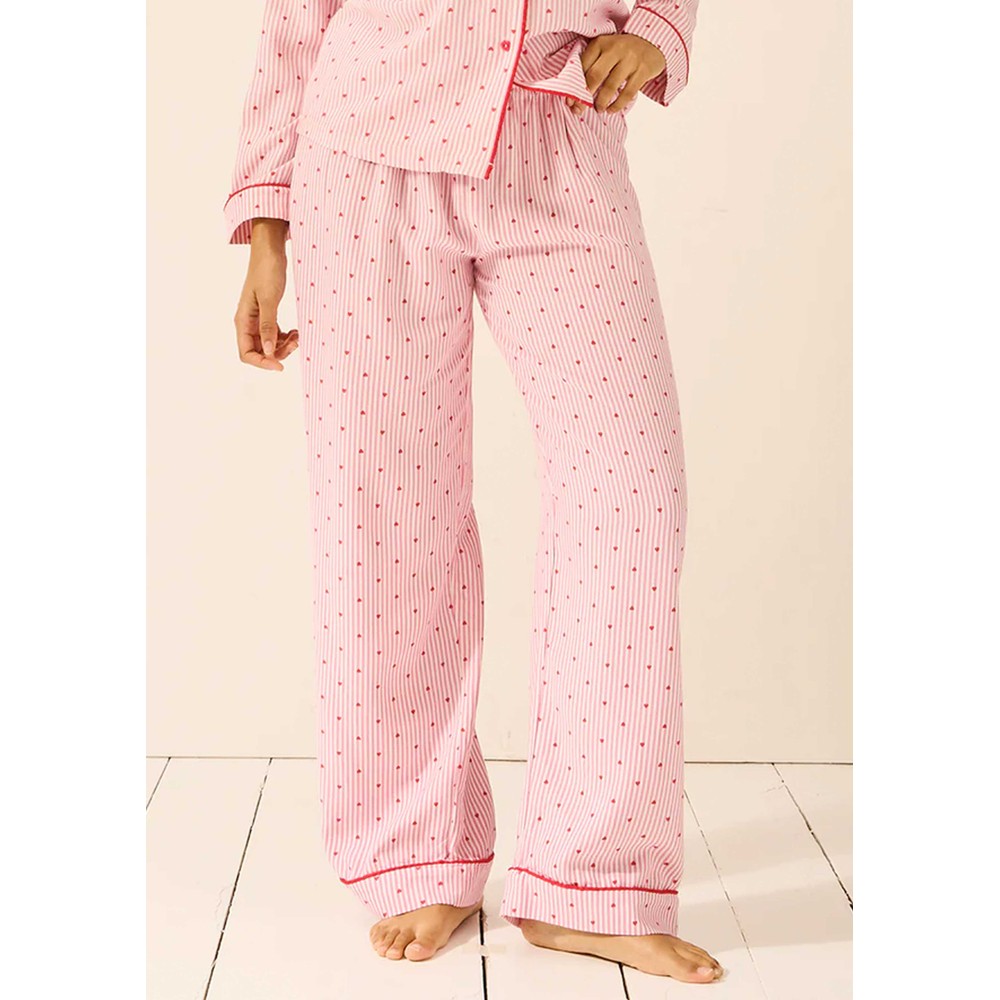 Stripe & Stare Women's Pink Pyjama Bottoms - Heart