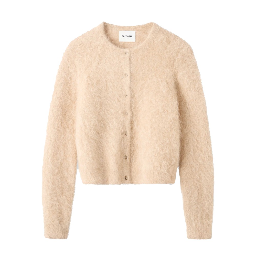 Soft Goat Women's Light Alpaca Cardigan - Camel