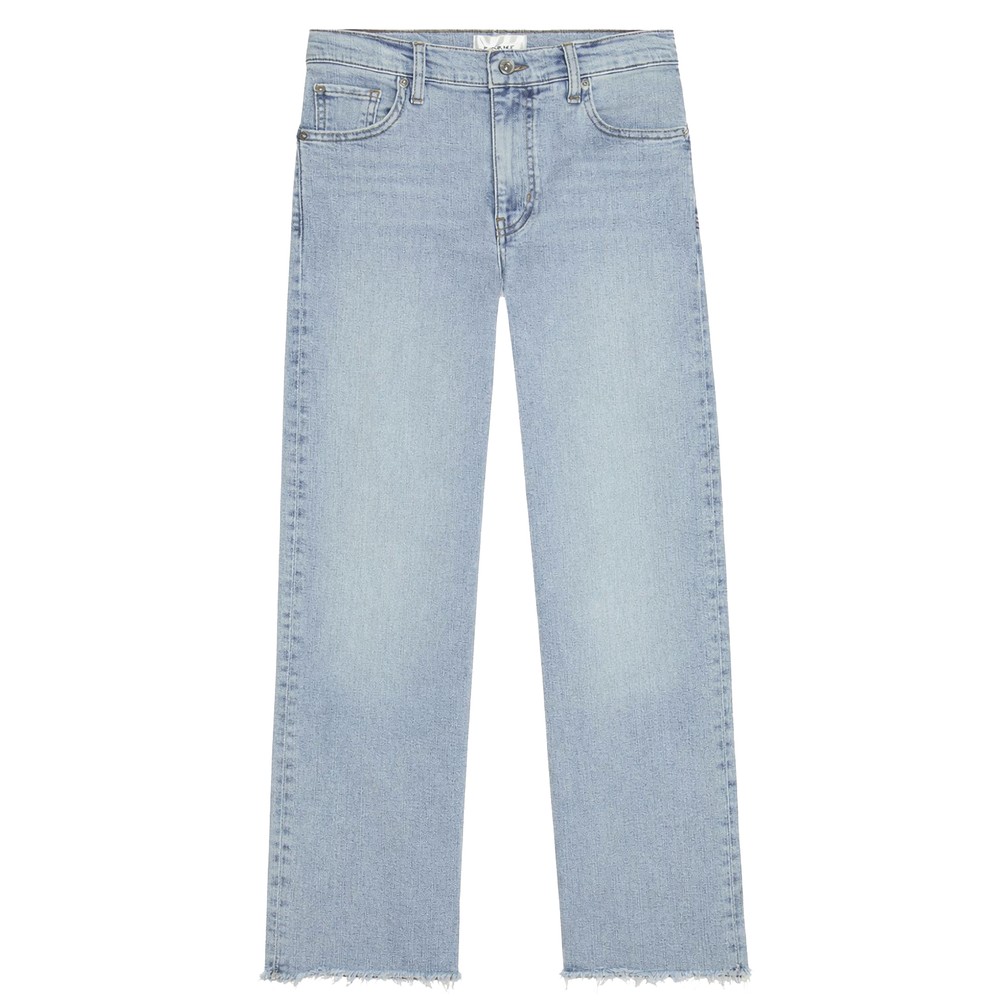 Frame Denim The Mellow Straight Leg Ankle Raw Hem Jean - Tribute