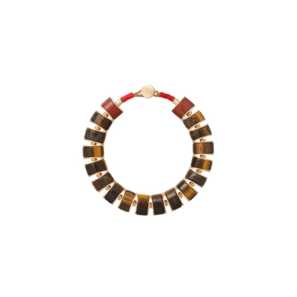 Roxanne Assoulin Women's Red/Gold Stone Slice Bracelet - Multi