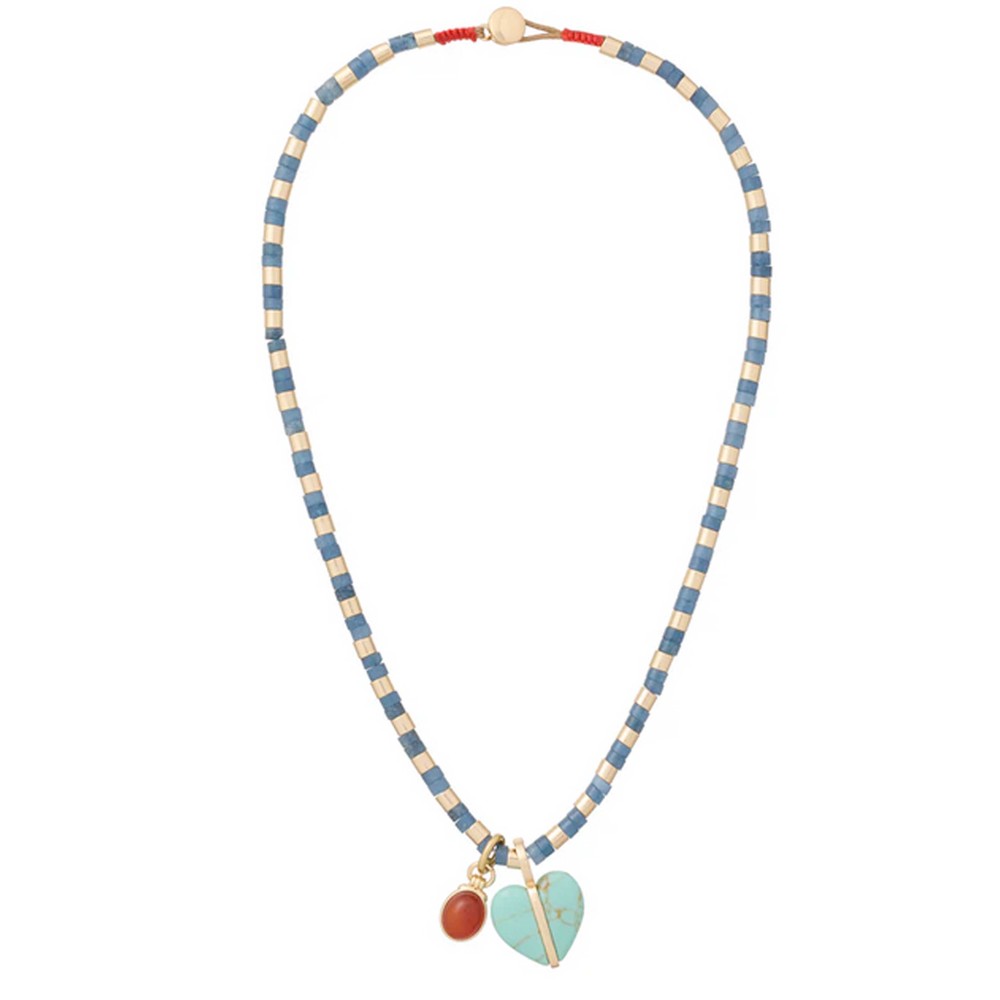Roxanne Assoulin Women's Gold Bar Necklace - Denim