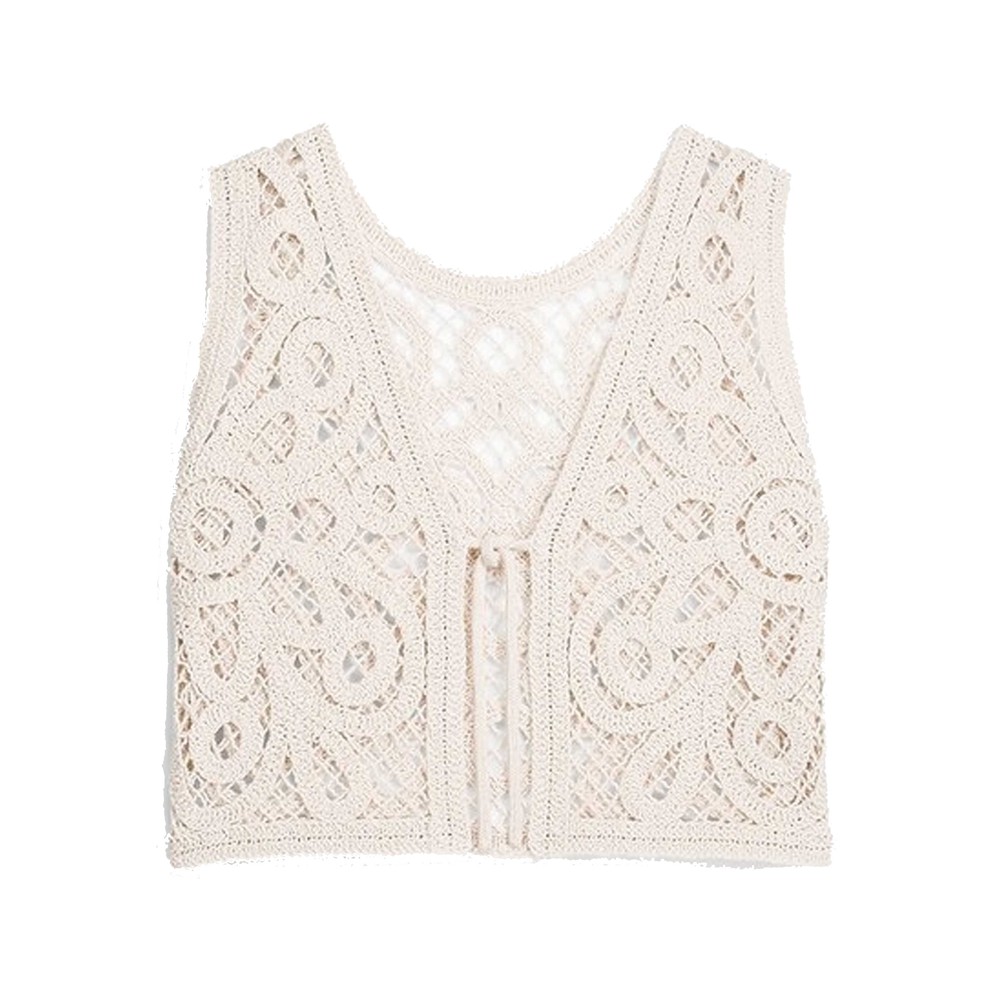 Louise Misha Women's Gloria Crocheted Gilet - Ficelle