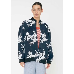 Sequins Mesh Oversized Jacket - White/Blue