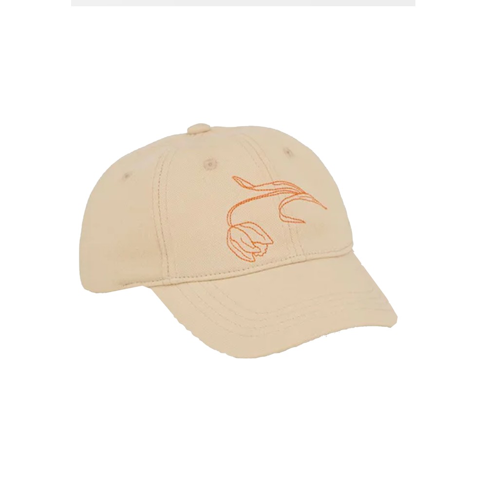 Becksondergaard Women's White Tulipa Cotton Cap - Birch