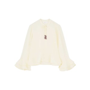 Frigga Flounce Linen Shirt - Buttermilk