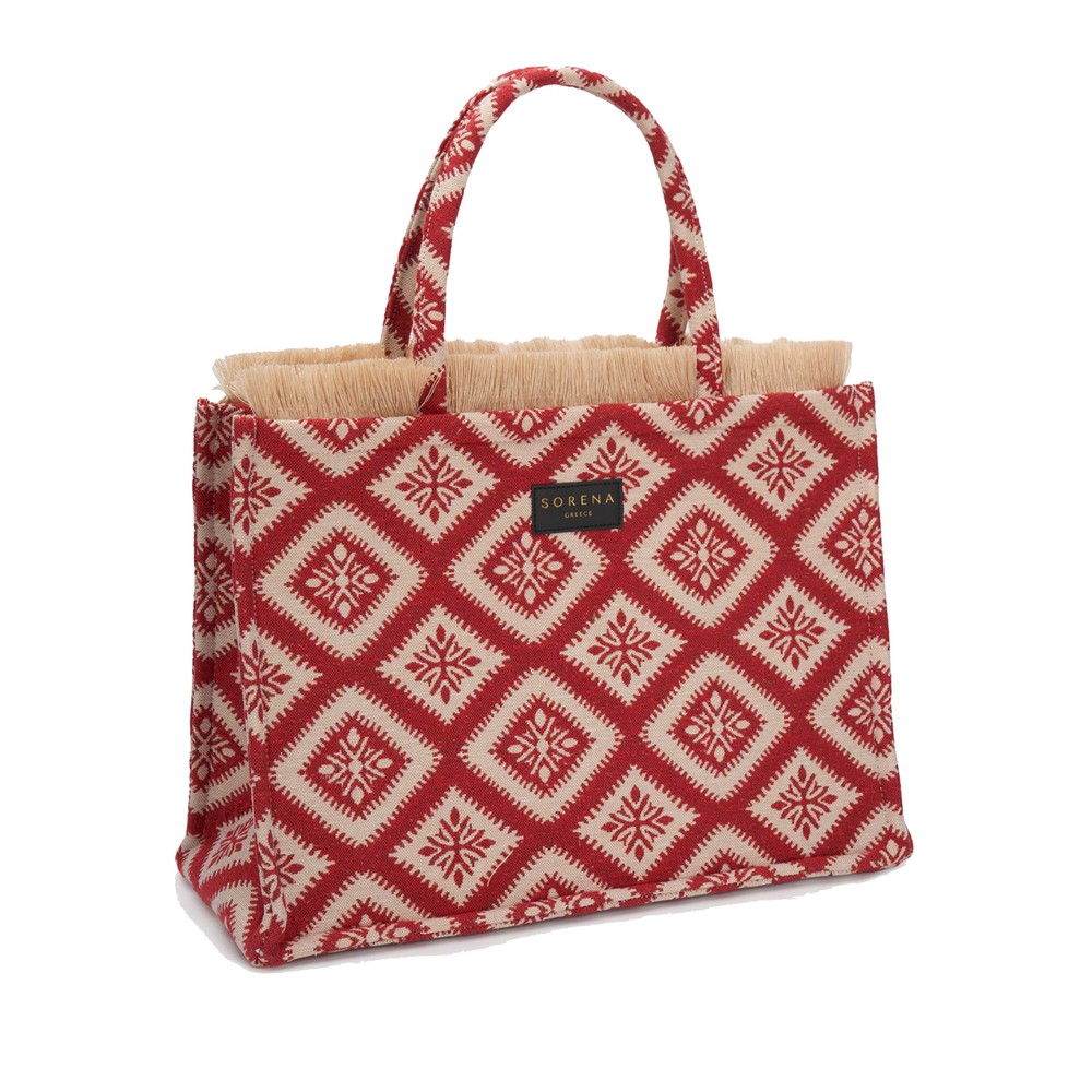 Sorena Women's Red Kalokairaki Large Tote Bag