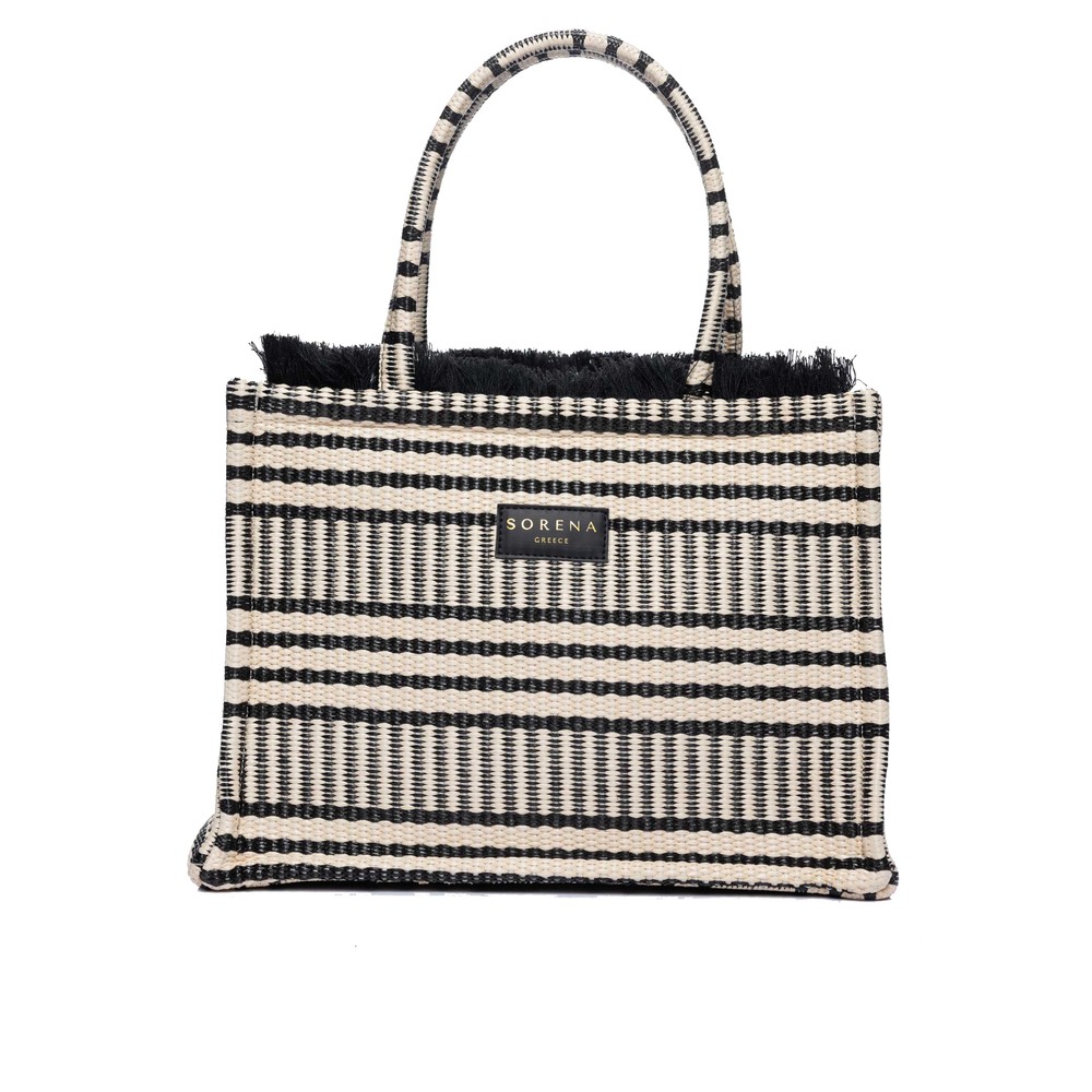 Sorena Women's Red Ammos Medium Tote ~Bag - Natural