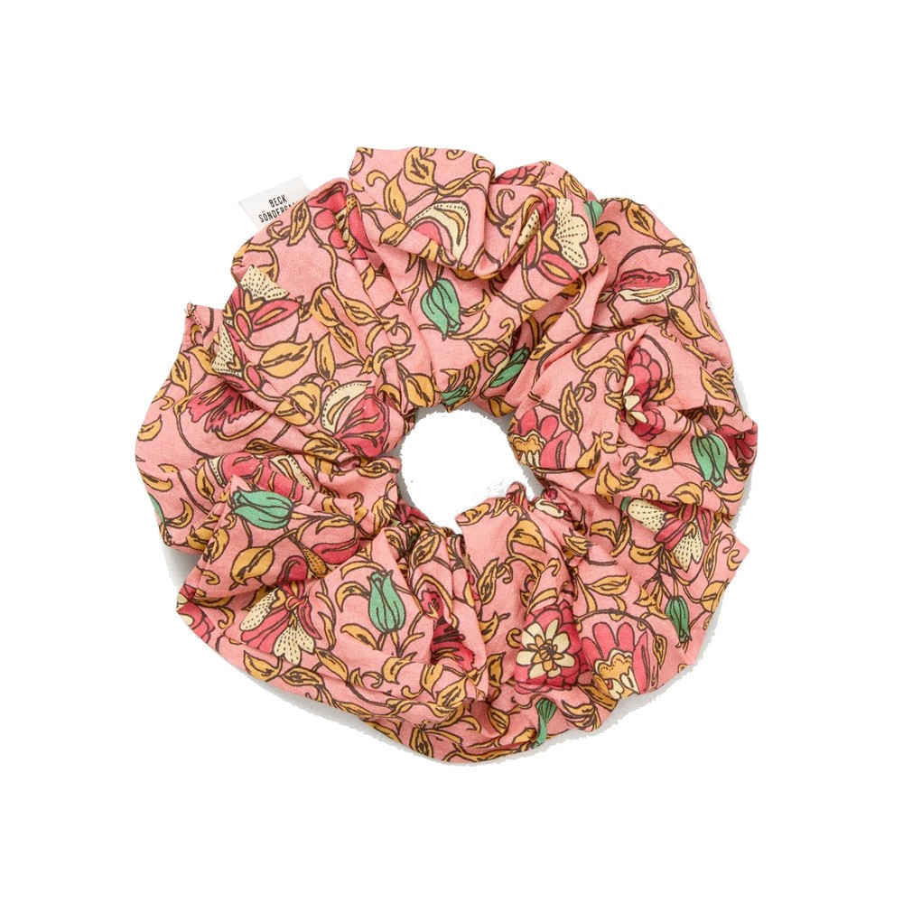 Becksondergaard Women's Pink Asflora Cotton Scrunchie - Shell