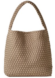NAGHEDI Nomad Hobo Medium Woven Bag - Cashmere