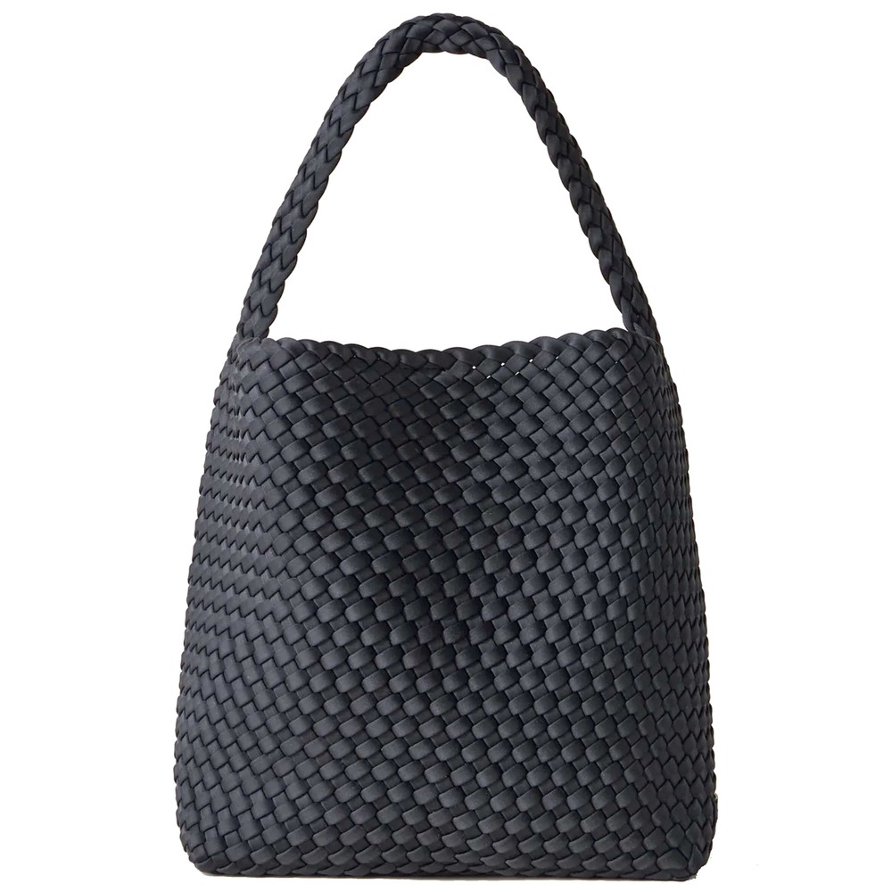 NAGHEDI Nomad Hobo Medium Woven Bag - Onyx