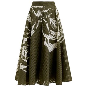 Jango A-Line Midi Skirt - Olive Martini