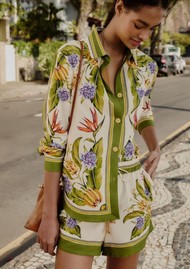 FARM RIO Tropical Scarf Shorts - Sand