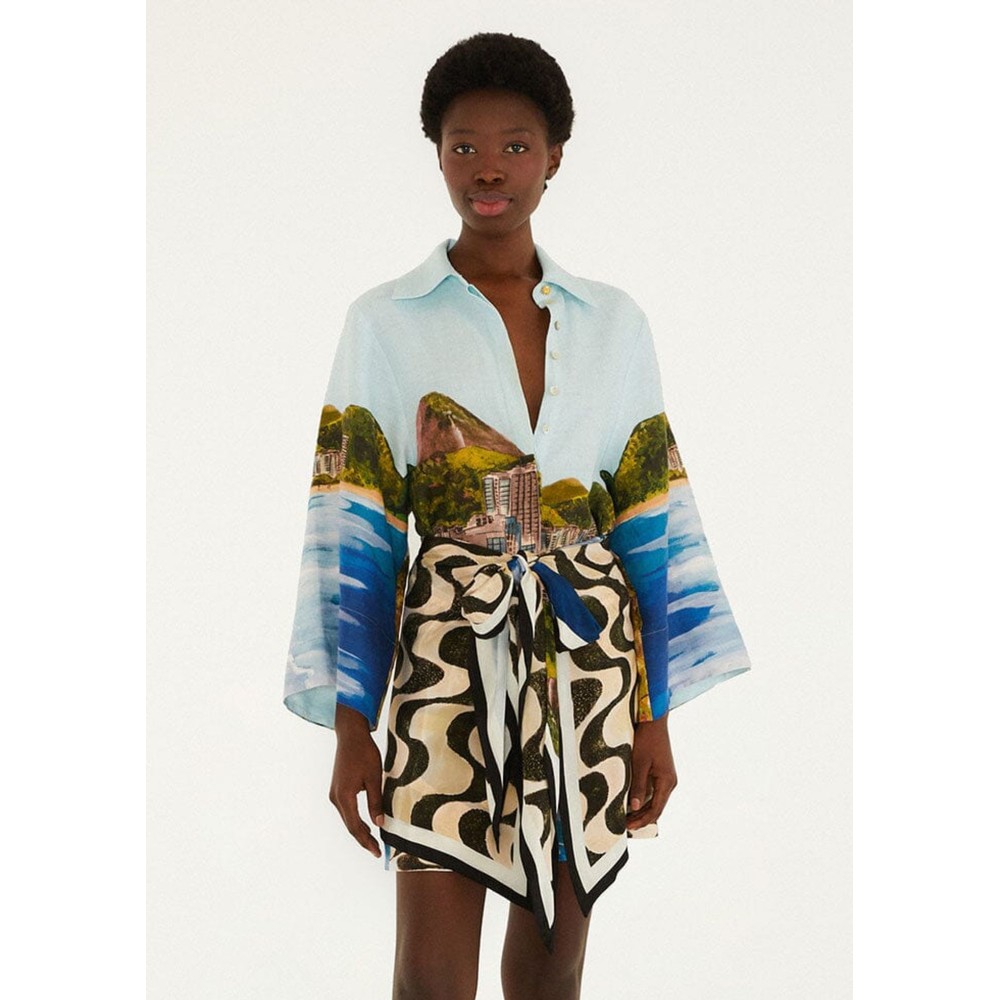 Farm Rio Women's Copacabana Linen Kimono - Multi