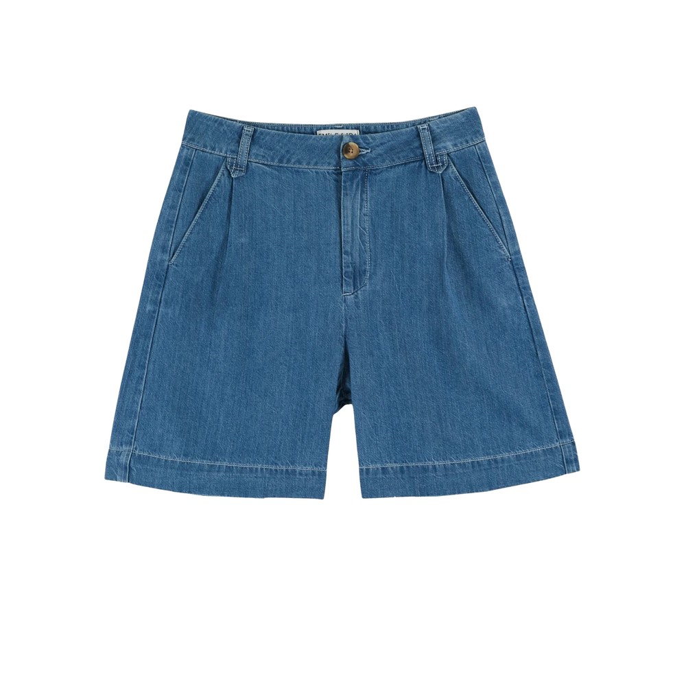 Emile Et Ida Women's Blue Bermuda Short- Denim