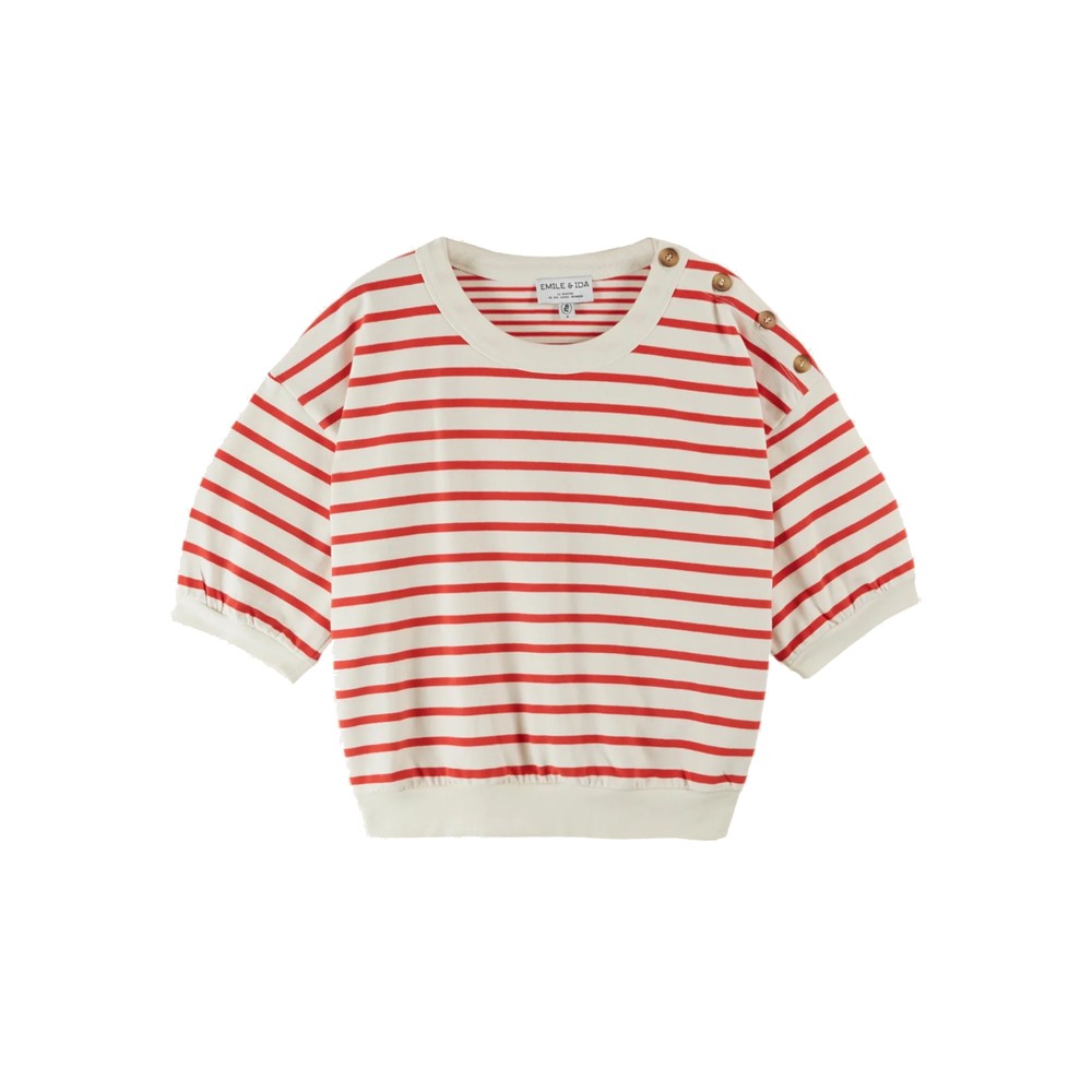 Emile Et Ida Women's Red Sweatshirt Mariniere - Marin Rouge