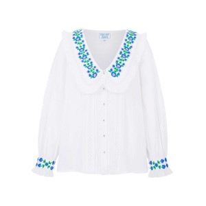Ava Cotton Embroidered Top - Provencal Top