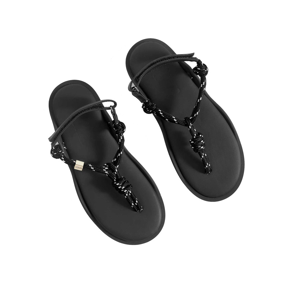Flowze Women's Black Flo Cord Sandals