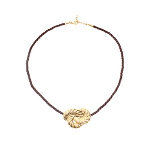 Claudia Rope Shell Necklace - Gold