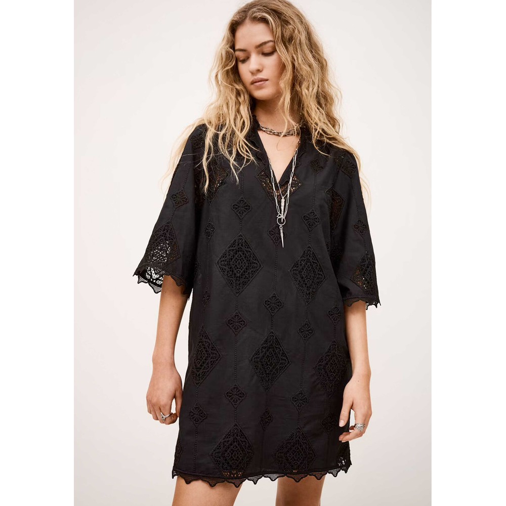 Ba&Sh Women's Black Malo Broderie Anglaise Mini Dress