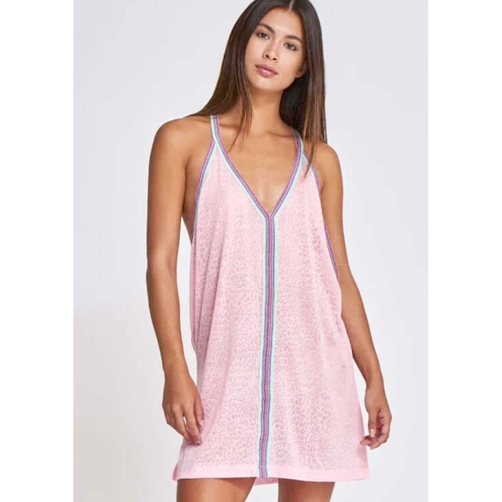 Pitusa Women's Light/Pink Mini Cheetah Sun Dress