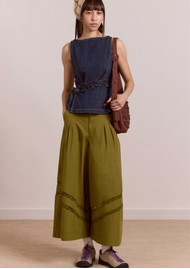 DAMSON MADDER Maxime Sleeveless Denim Top - Indigo