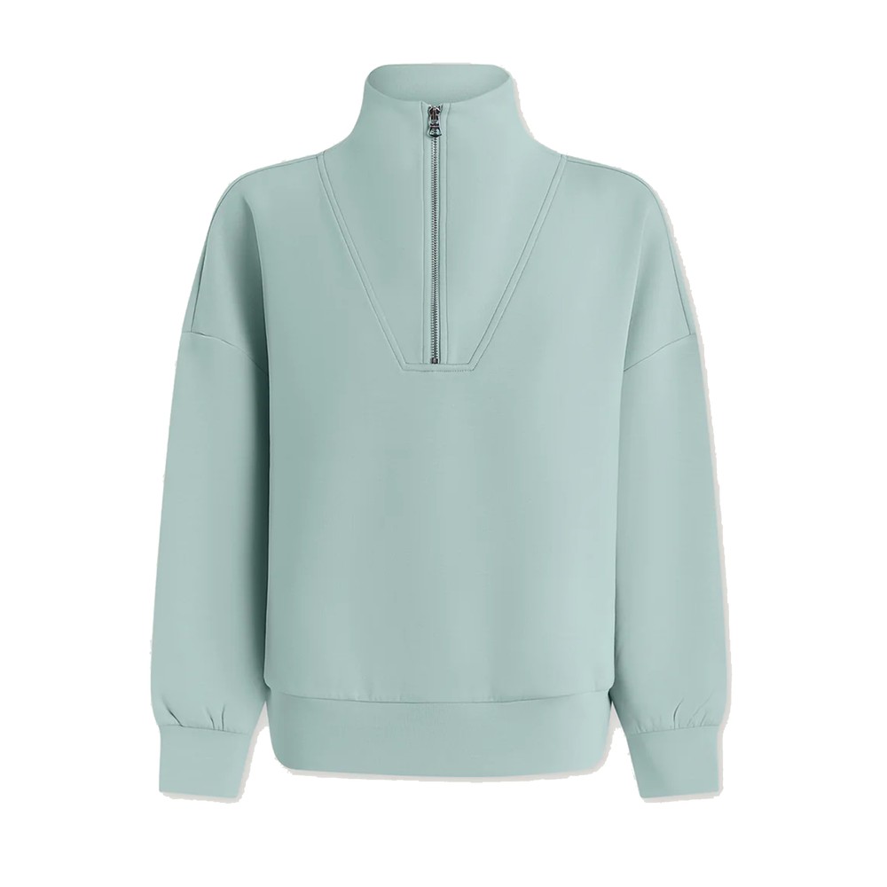 Varley Women's Blue Hawley Half Zip Sweatshirt - Porcelain