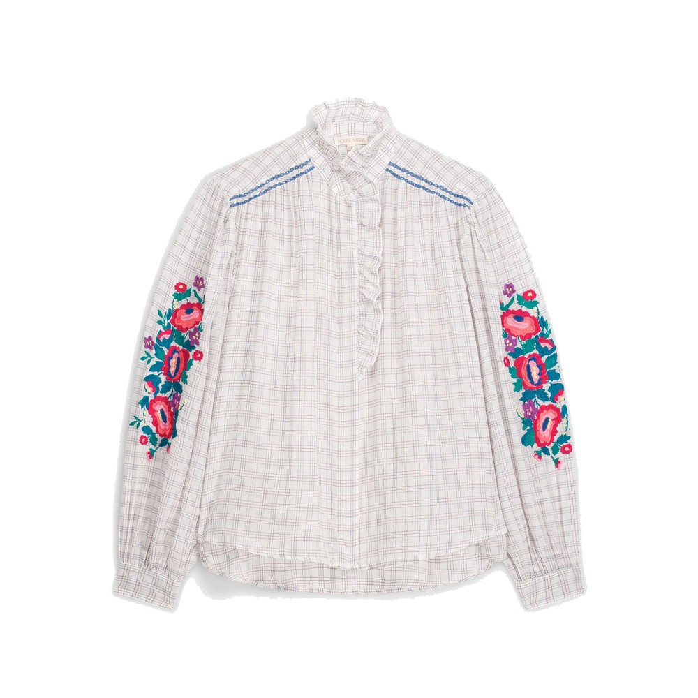 Louise Misha Women's Cream Cora Organic Cotton Shirt - Cruise