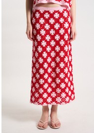 LES TRICOTS DE LEA Jouny Cotton Crochet Skirt - Sugar Pink