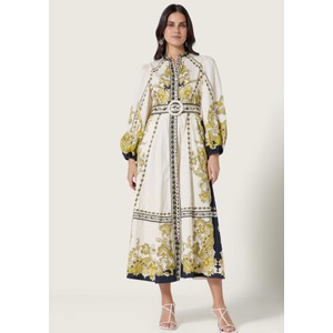 Baroqueen Floral Dress - Papyrus/Gold