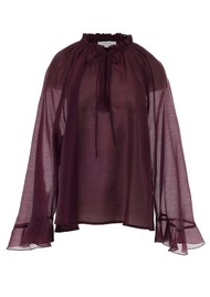 DEVOTION Velvet Blouse - Grena