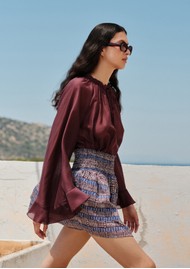 DEVOTION Velvet Blouse - Grena