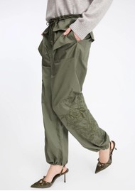 MUNTHE Unform Cargo Cotton Trouser - Army