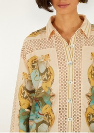 FARM RIO Sand Royal Sea Crochet Shirt - Royal Sea