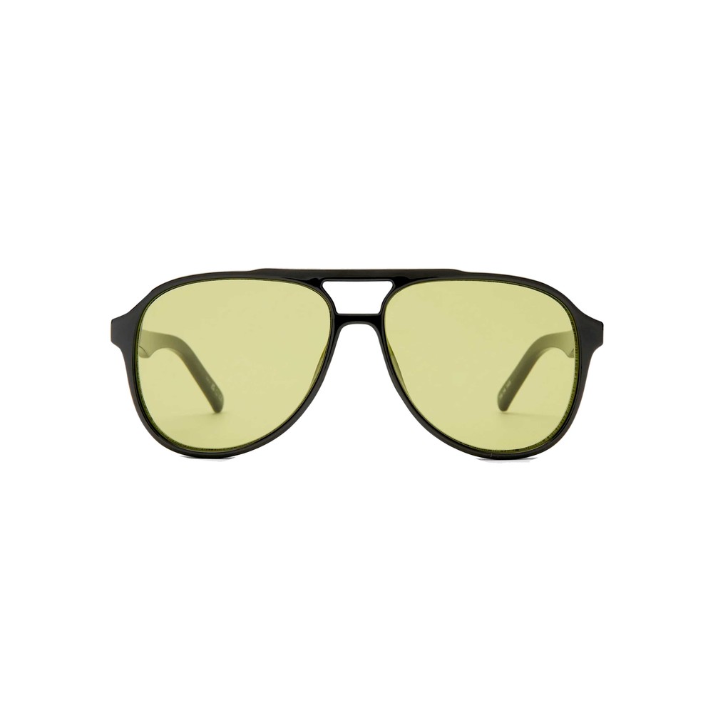 Le Specs Women's Black Tragic Magic Aviator Sunglasses - & Olive