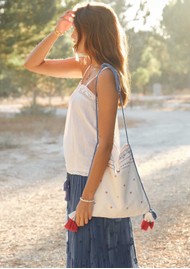 M.A.B.E Elsa Crosbody Bag - Ecru/Multi