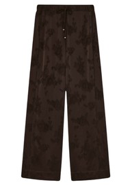 GANNI Satin Jacquard Elasticated Trousers - Demitasse