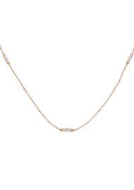 SHANA GULATI Zira Long Beaded Necklace - Gold & White Labradorite